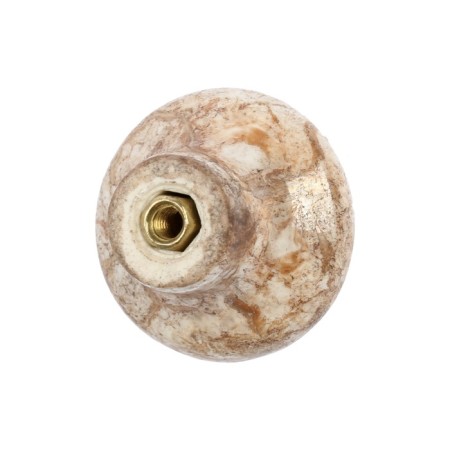 Pen button Art Cappio Ceramics 011, D = 32, ceramic, white with texture-3