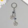 Keychain from the evil eye Metal "two suns" 9 cm