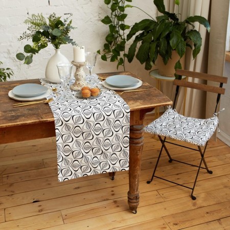 Siddle on the chair Ethel Leaves 42x42cm, 100% cotton, 190 g/m2-5