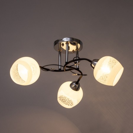 Mona chandelier 3x60W E27 chrome, black 47x47x28cm-2