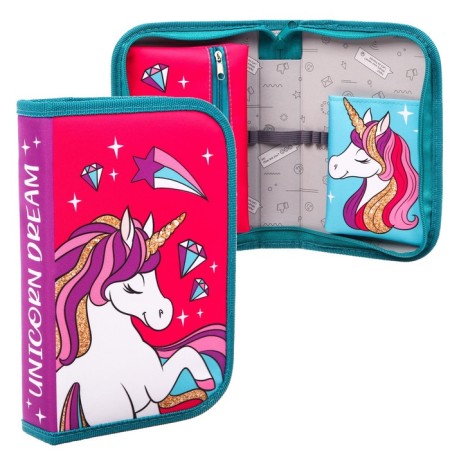 Penal frame, 1 section, 140x210x40 mm, folding pocket, tissue, Minnie Mouse and unicorn-4
