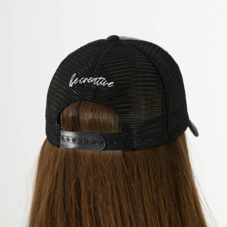 Men's cap with a DIGNITY grid, black color, rr 56-14