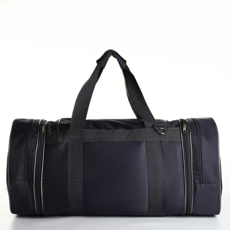 Road bag on a zipper, with an increase, 4 outer pockets, a long belt, the color is gray-1