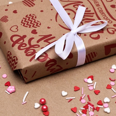Packaging paper, brown craft "February 14", 50 x 70 cm-1