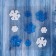 Glass sticker "White and blue snowflakes" (set of 9 pcs) 12.5x12.5 cm, blue-white