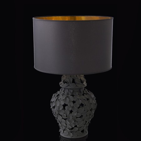 Lamp "Solder of the petals" black, 27 × 27 × 57 cm