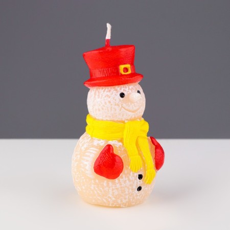 Decorative candle "Toy snowman", 4.9x4, x8 cm-3