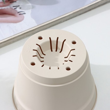 Pot for flowers with a mincate pallet, 700 ml, d = 12 cm, h = 9.4 cm, the color is lightweight-4