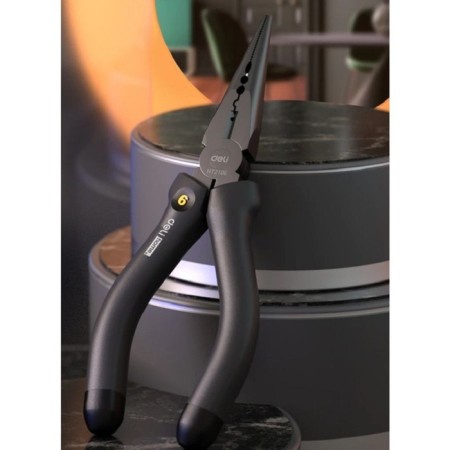 Deli pliers "Home Series Black", elongated, handle made of softtach plastic, 160 mm-1