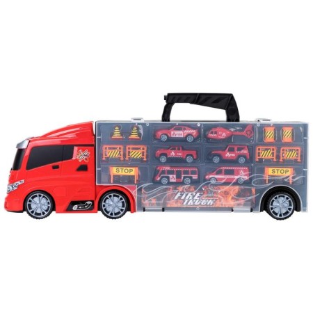 Auto -Vorot Case Givito "Service Service", with cars, with a tunnel, red color, 51.5 cm-4