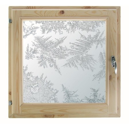 Window 90x90 cm, "frosty patterns", single -chamber double -glazed window, needles