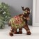 Polystone souvenir "Caramel elephant in the red-golden blast with ruby" MIX 14x11.5x6 cm