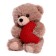 Soft toy "Bear with heart", brown color, 14 cm