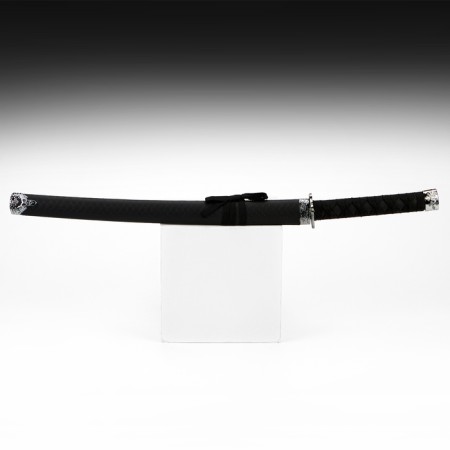 Souvenir weapon "Katana", without a stand, black scabbard for snake skin, matte 70 cm-1