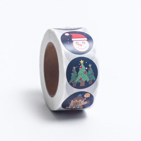 Stickers in the roll "New Year's mood", 500 pcs, 2.5 x 2.5 cm-2