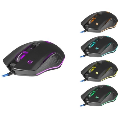 Game set of Defender Singularity 4 in 1, keyboard+mouse+carpet+headphones, wired, 3200 dpi-7