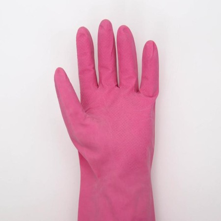 Gloves of household rubber shares, size L, 40 g, color mix-1