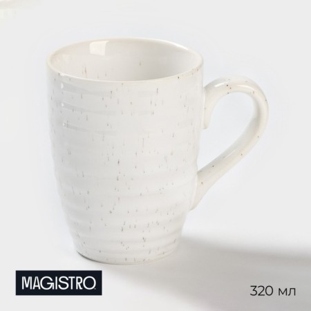 Porcelain mug Magistro Urban, 320 ml, white color