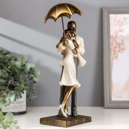 Souvenir Polystone Romance "A couple under an umbrella" 29x8x11 cm-2