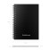 Notebook A6 (102 x 146 mm), 80 sheets in a cage on a spiral Erichkrause Total Black, plastic cover, offset block, white 100%, black