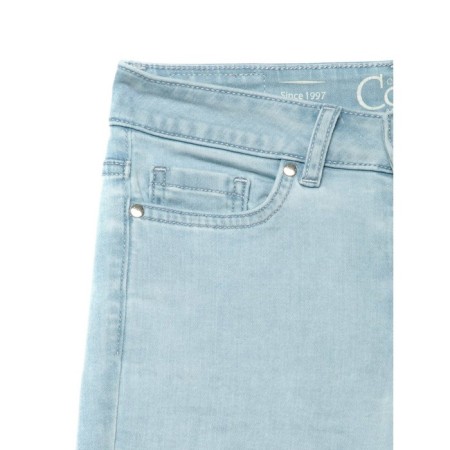 Women's jeans with high landing CONTE Elegant, size M, color Bleach Blue-5