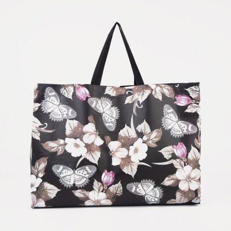 Household bag without fastening, black color-1