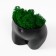 Kashpo concrete "innocent species" height 6.5cm, width 8.5 cm black with moss
