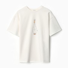 Women's T-shirt Minaku: Exclusive Print Gusa Ecrew color, pr 42
