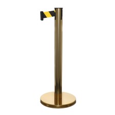 The fence stand is gold, with an exhaust tape- 470 cm, yellow- black, height- 90 cm, d-6cm, floor D-32cm