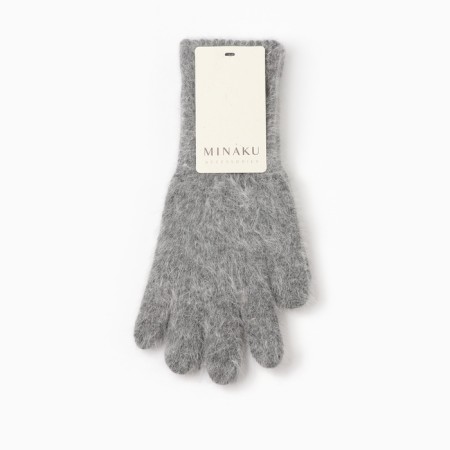 Women's gloves minku, gray color, 25 cm-3
