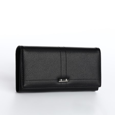 Women's wallet on a magnet, black color