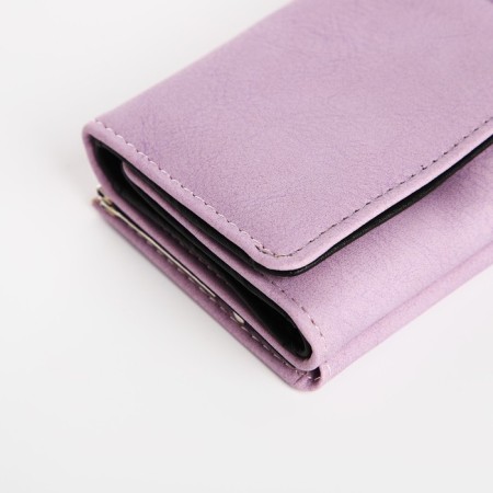 Women's wallet on the button, lilac color-2