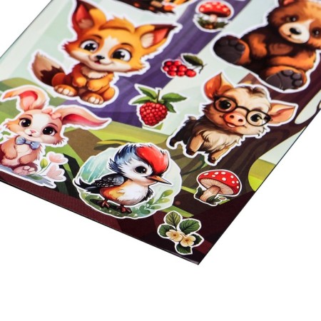 Baby paper stickers "Forest" 10 x 22 cm-2