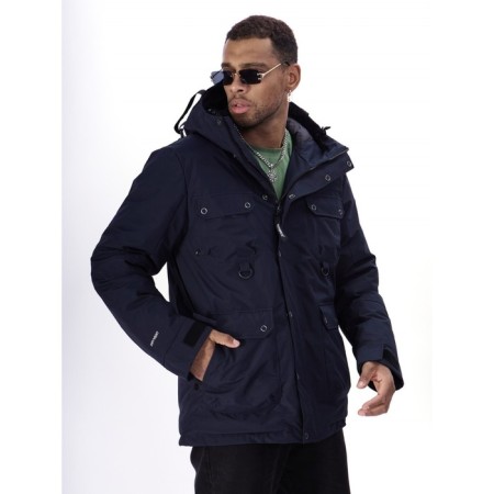 Ski jacket men's, size 56, the color is dark blue-15
