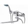 FAUZT FZS-614-117 bathtub mixer, single-legged, pour 340 mm, watering can, chrome