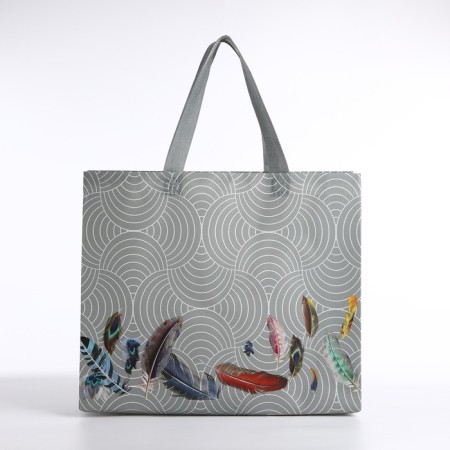 Bag without fastening, gray color-1