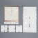 Box for 8 sweets and chocolate with cells, confectionery packaging, “marble” 18 x 18 x 4 cm