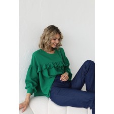 Blouse with a frill, size 48