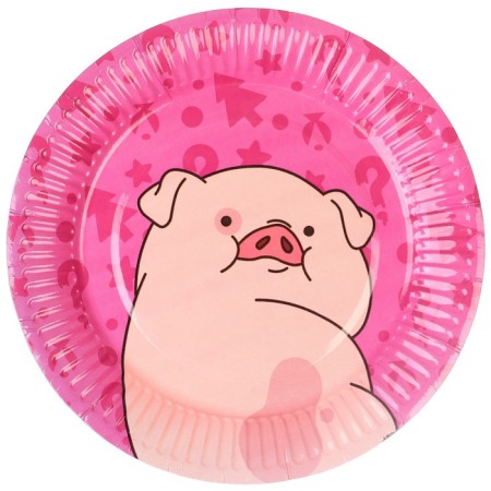 Paper plate "Happy Birthday!", 18 cm, 6 pieces, gravity farz-4