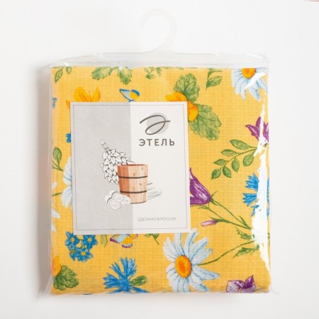 Bath sheet "Russian Field" 145x 180 cm, cotton waffle leaf-4