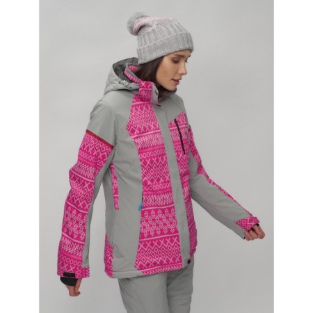 Ski jacket female winter, size 58, pink color-2