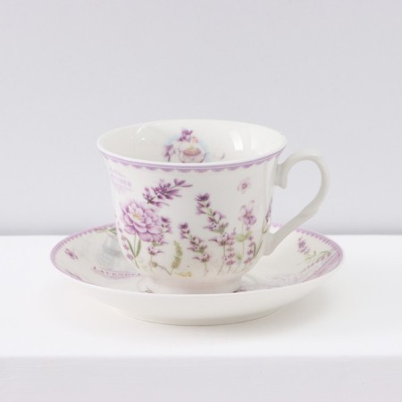 Tea service ceramic "Provence", 12 items: 6 cups 200 ml, 6 saucer d = 13.5 cm-1