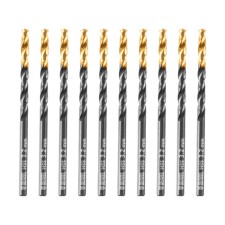 Сверло по металу DENZEL 717206, 3,2 мм, HSS-Tin, Golden Tip, 10 шт.