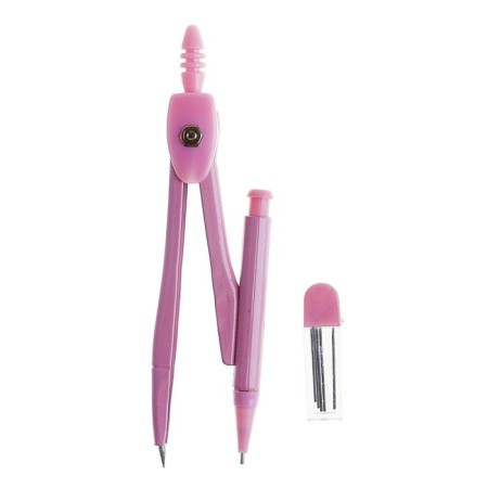 Metal circus 120 mm with a mechanical pencil, in a plastic pencil case, with barrels, mix-2