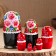 Matryoshka "Flowers", 7-dial, 10x20 cm, manual painting