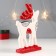 Souvenir Ceramics "White Deer with red horns in white peas" 17.7x12.2x3.7 cm