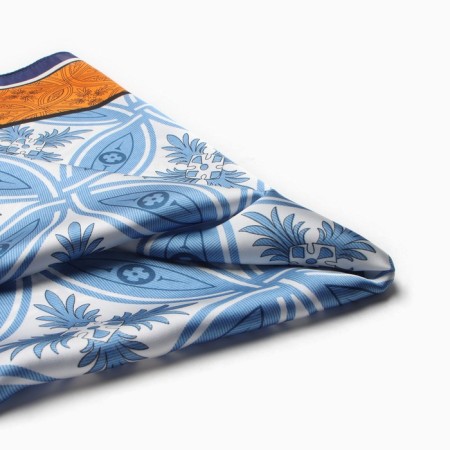 Women's scarf minku 70*70 cm, blue-1