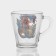 New Year's glass coffee mug "Flowers and snakes", 250 ml