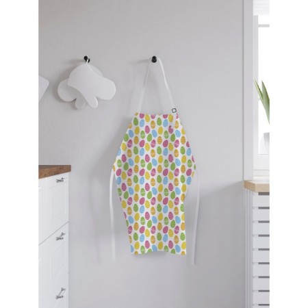 Apron of a kitchen with a photo print "Painted eggs", adjustable, size OS-1