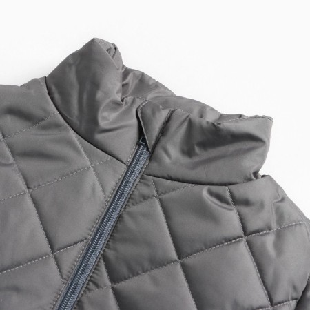 Children's jacket is quilted, gray color, height 104 cm-5